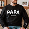 Sweatshirt Ou Hoodie Unisexe Personnalisé Avec Design Sur La Manche - Cadeaux Pour Papa, Grand-Père - Le Bonheur Commence Avec Papa