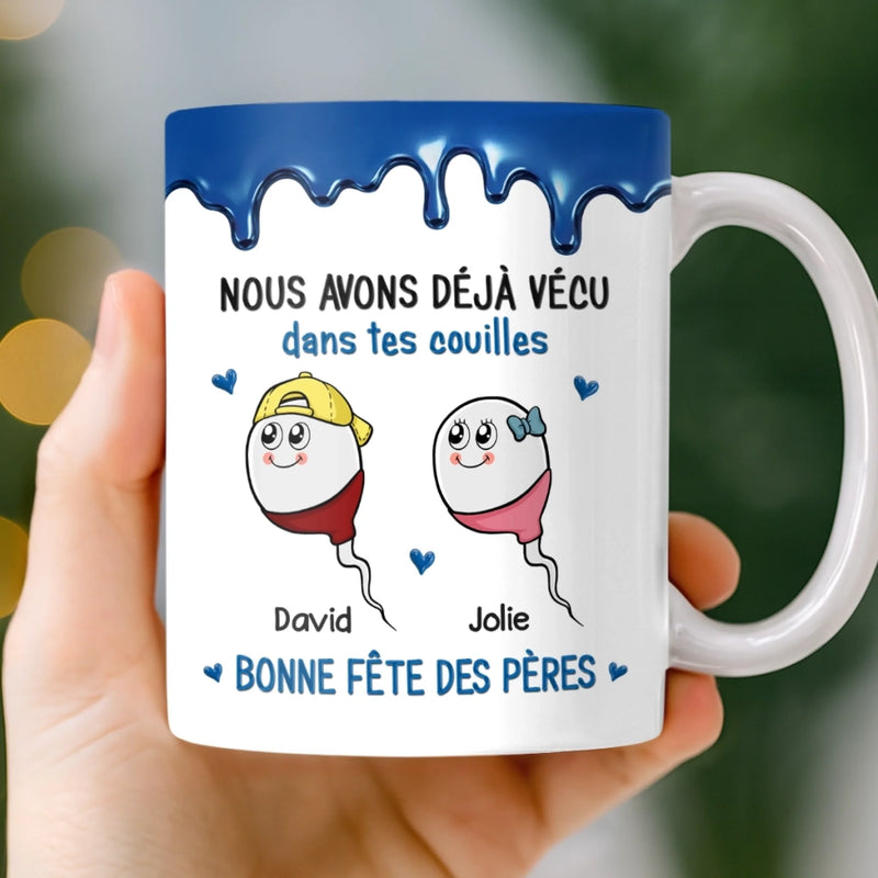 Mug Personnalisé à Effet 3D Gonflé – Cadeau Fête des Pères – Cadeau Humoristiques pour Papa – Survivante de Toute Mon Enfance
