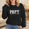 Sweatshirt Ou Hoodie Unisexe Personnalisé Avec Design Sur La Manche - Cadeau Pour Papa, Papy - Avec Papa Vient Le Bonheur