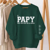Sweatshirt Ou Hoodie Unisexe Personnalisé Avec Design Sur La Manche - Cadeau Pour Papa, Papy - Avec Papa Vient Le Bonheur