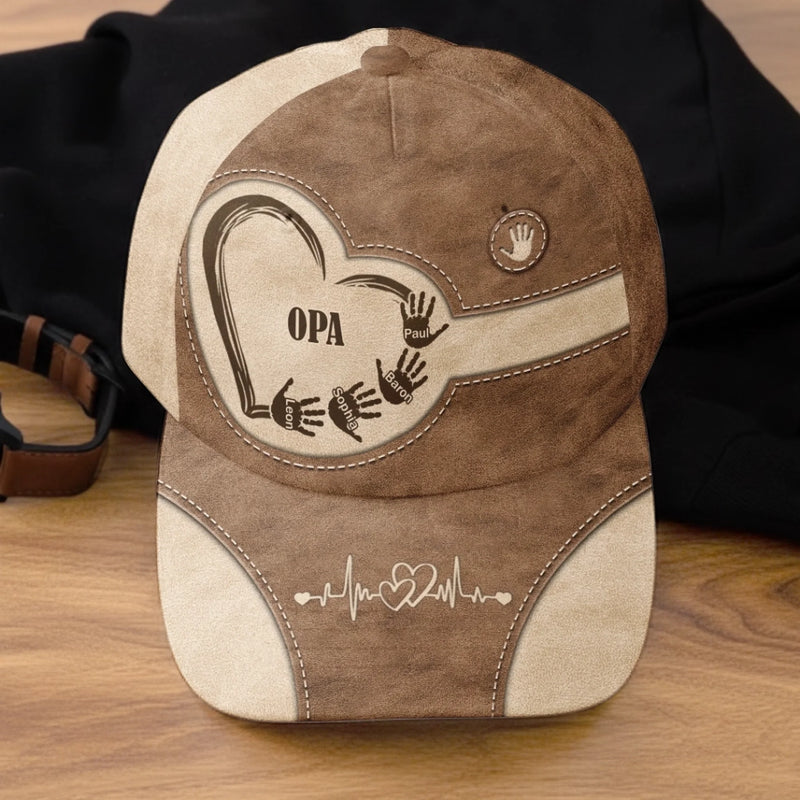 Personnalisée Casquette Classique – Cadeau Pour Papa, Papy – Son Rythme Cardiaque