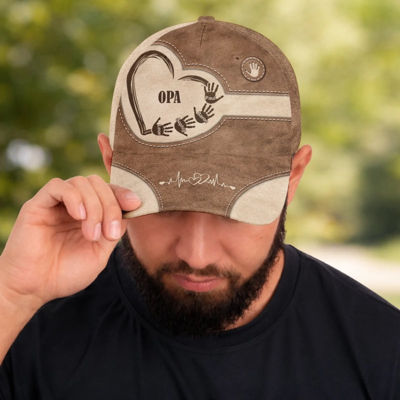 Personnalisée Casquette Classique – Cadeau Pour Papa, Papy – Son Rythme Cardiaque