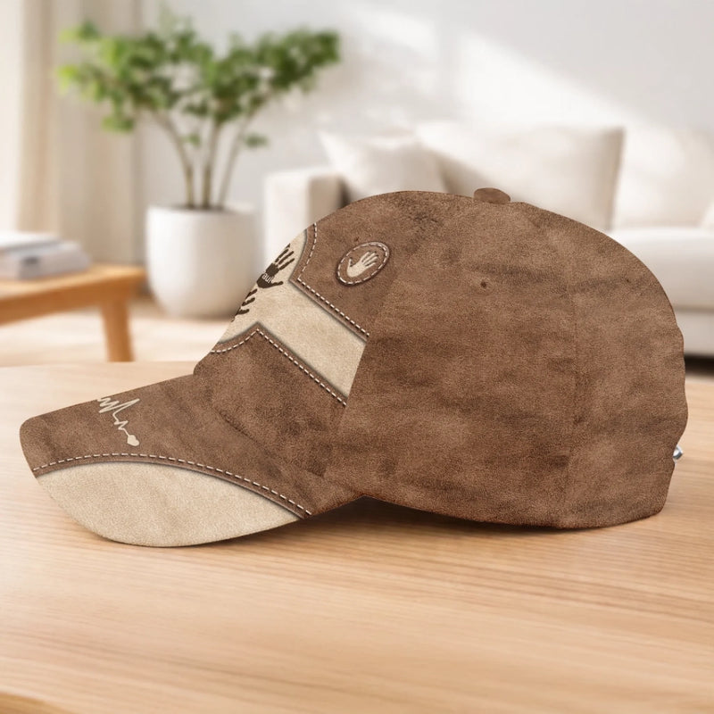 Personnalisée Casquette Classique – Cadeau Pour Papa, Papy – Son Rythme Cardiaque