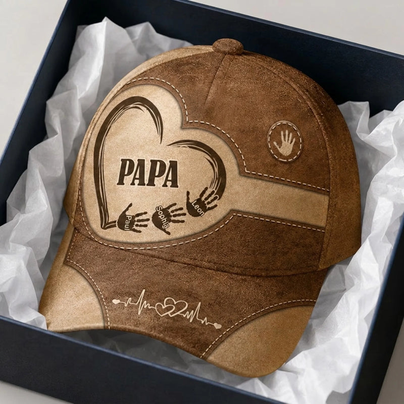 Personnalisée Casquette Classique – Cadeau Pour Papa, Papy – Son Rythme Cardiaque
