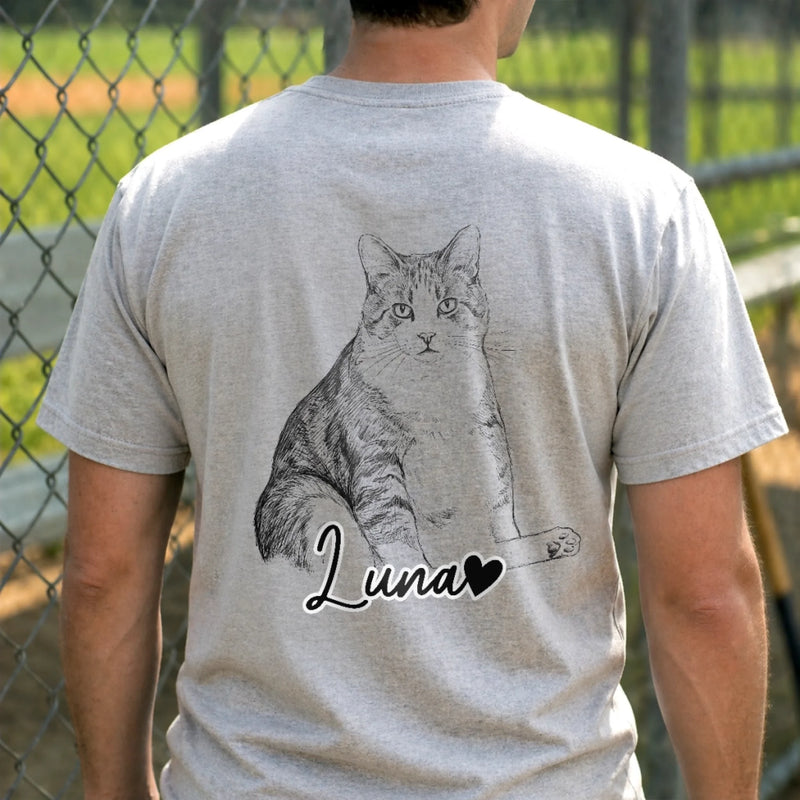 T-shirt Personnalisé Recto & Verso – Cadeau Pour Amoureux des Animaux – L’Amour Sur Quatre Pattes