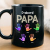 Mug Noir Personnalisé – Cadeau Pour Papy, Papa – Devenir Père Puis Grand-père