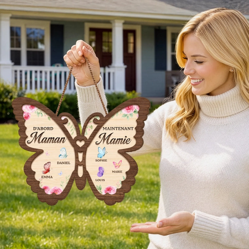 Panneau En Bois Personnalisé – Cadeau Pour Maman, Mamie – Félicitations, De Maman à Mamie
