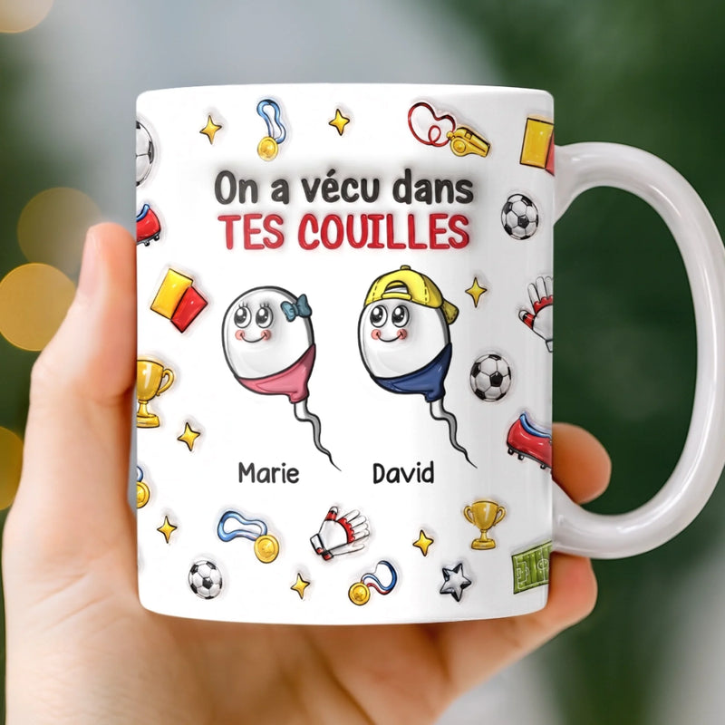 Mug Personnalisé à Effet 3D Gonflé – Cadeau Fête des Pères – Cadeau Humoristiques pour Papa – Les Mini Versions De Papa