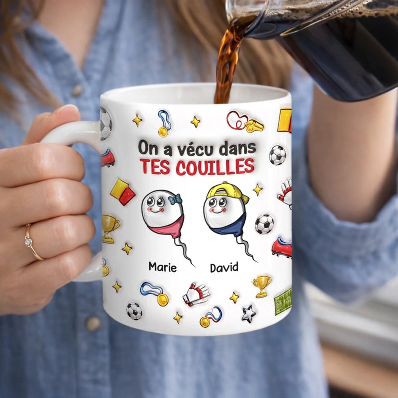 Mug Personnalisé à Effet 3D Gonflé – Cadeau Fête des Pères – Cadeau Humoristiques pour Papa – Les Mini Versions De Papa