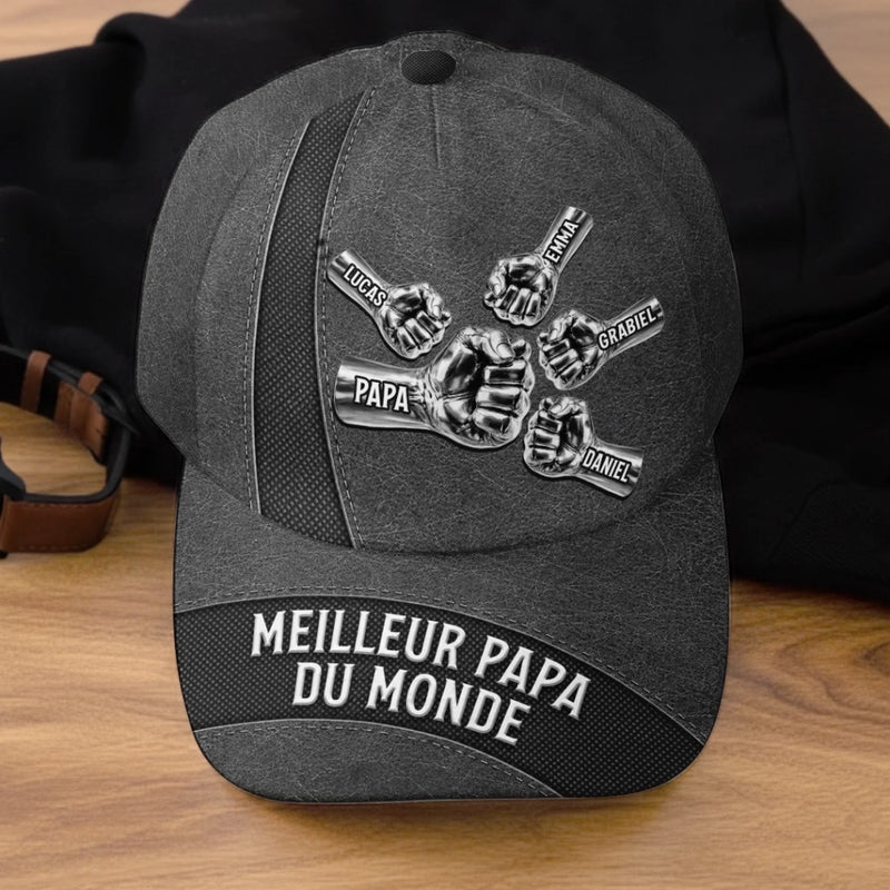 Personnalisée Casquette Classique – Cadeau Pour Papa, Papi – Petit Poing, Grand Amour