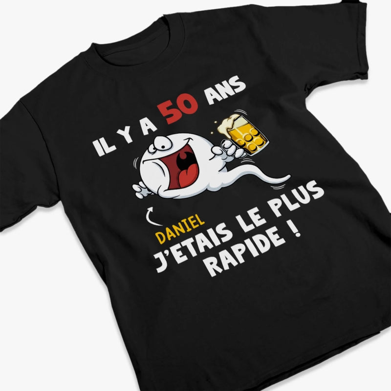 T-shirt Unisexe, T-shirt Premium, Hoodie Personnalisé – Cadeau Anniversaire Pour Mon Meilleur Ami – J'etais Le Plus Rapide