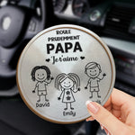 Clip de pare-soleil personnalisé – Cadeau pour papa – Prends garde en roulant
