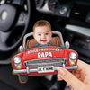 Clip de pare-soleil personnalisé avec photo – Cadeau pour papa – Prends garde en roulant