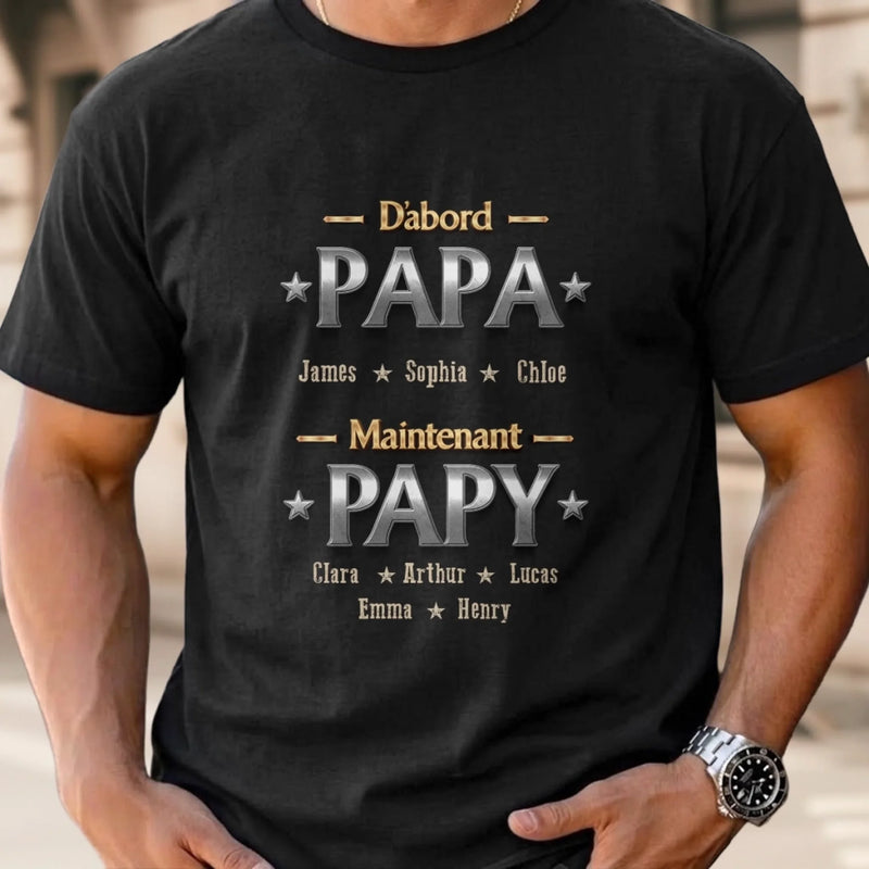 T-shirt Unisexe, T-shirt Premium, Hoodie Personnalisé – Cadeau Pour Papa - Le Nouveau Titre De Papa
