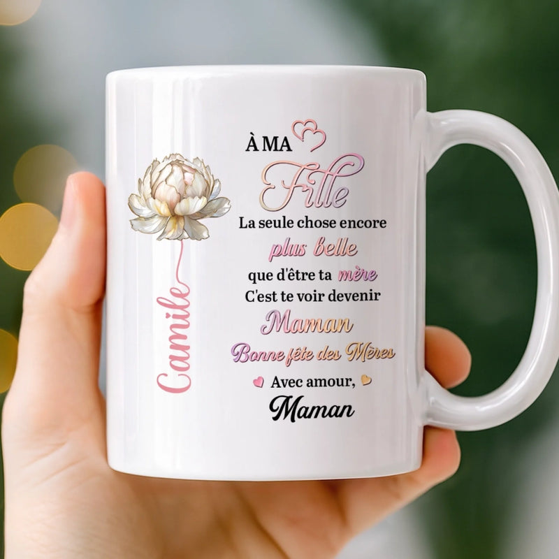 Mug Personnalisé – Cadeau Fête des Mères pour Fille – Un Nouveau Voyage Sacré