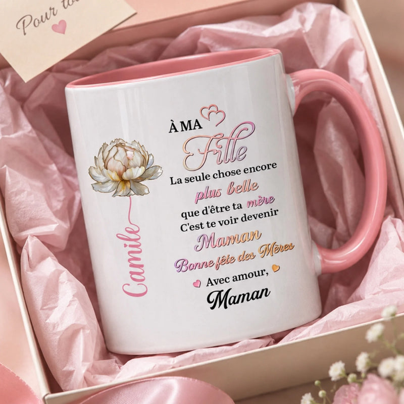 Mug Personnalisé – Cadeau Fête des Mères pour Fille – Un Nouveau Voyage Sacré