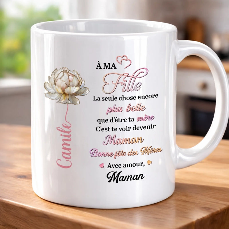 Mug Personnalisé – Cadeau Fête des Mères pour Fille – Un Nouveau Voyage Sacré