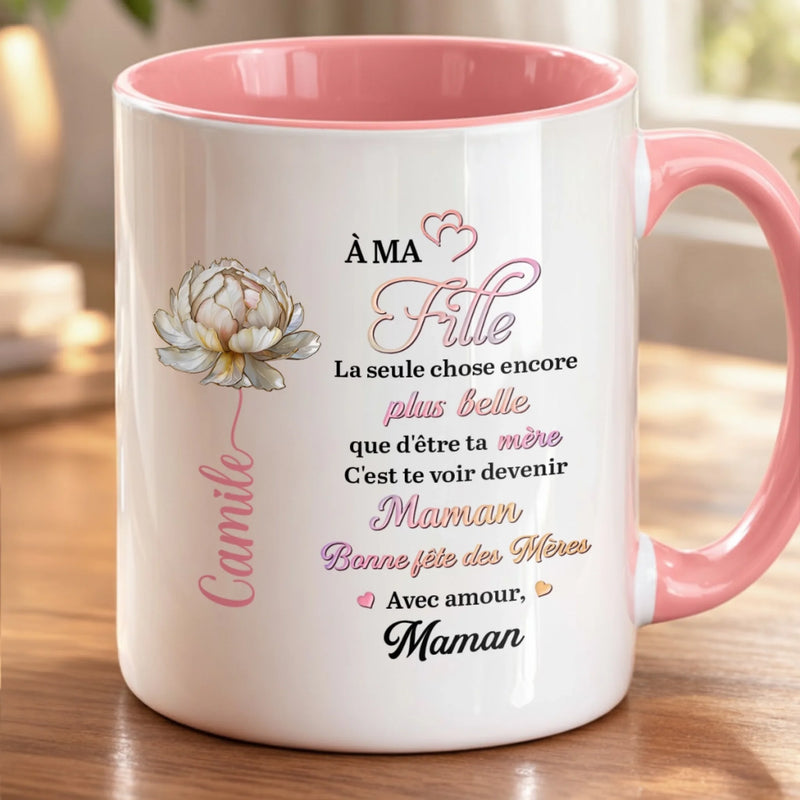 Mug Personnalisé – Cadeau Fête des Mères pour Fille – Un Nouveau Voyage Sacré