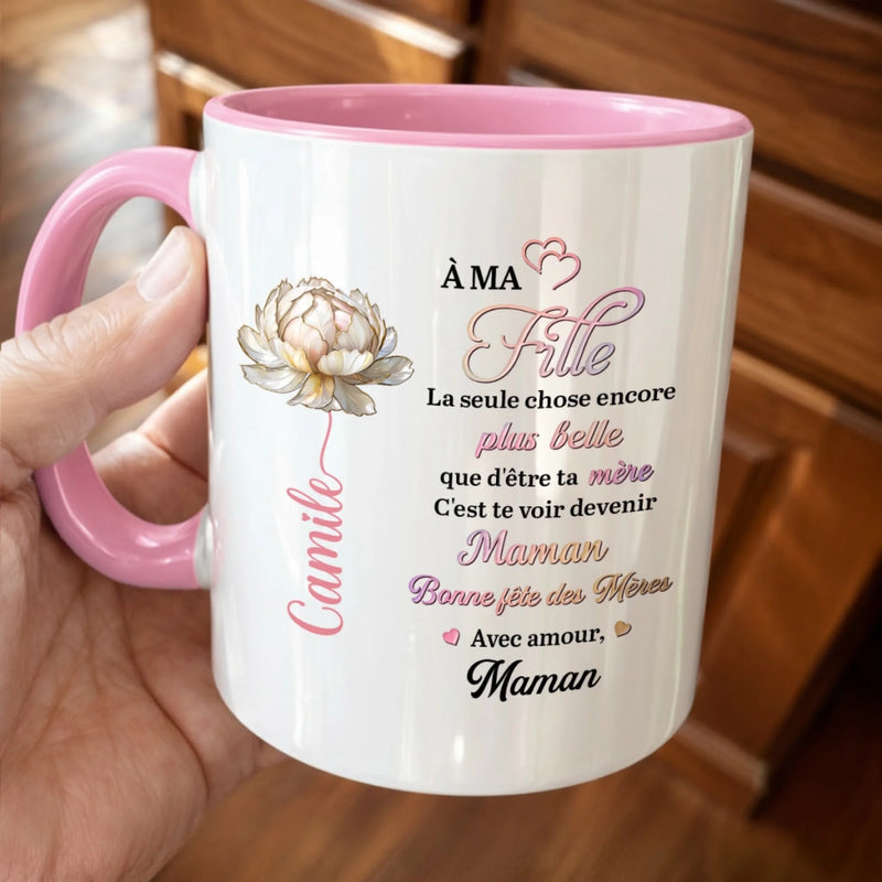 Mug Personnalisé – Cadeau Fête des Mères pour Fille – Un Nouveau Voyage Sacré