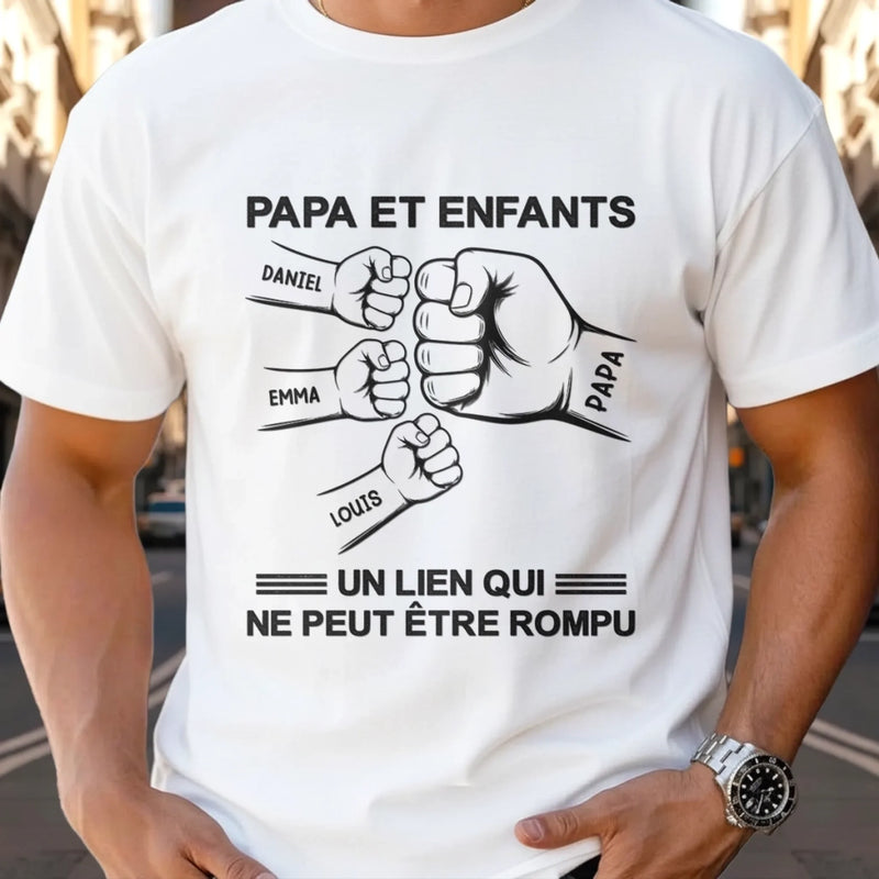T-shirt Unisexe, T-shirt Premium, Hoodie Personnalisé – Cadeau Pour Papa - Un Lien Qui Ne Peut Être Rompu