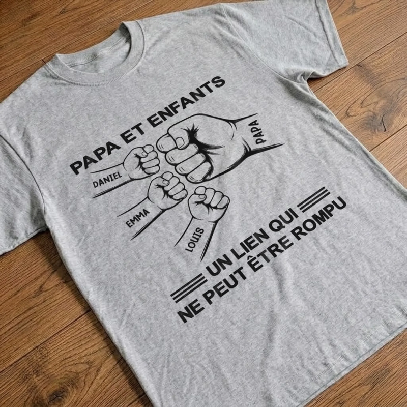 T-shirt Unisexe, T-shirt Premium, Hoodie Personnalisé – Cadeau Pour Papa - Un Lien Qui Ne Peut Être Rompu