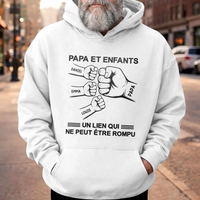 T-shirt Unisexe, T-shirt Premium, Hoodie Personnalisé – Cadeau Pour Papa - Un Lien Qui Ne Peut Être Rompu