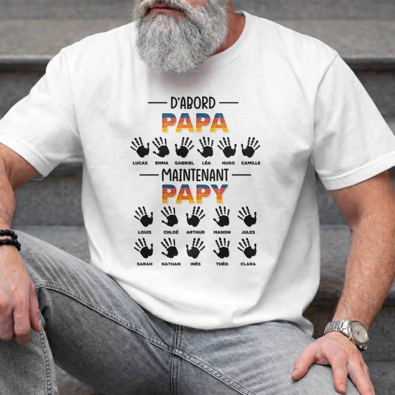 T-shirt Unisexe, T-shirt Premium, Hoodie Personnalisé – Cadeau Pour Papa - Passé Au Rang De Grand-père