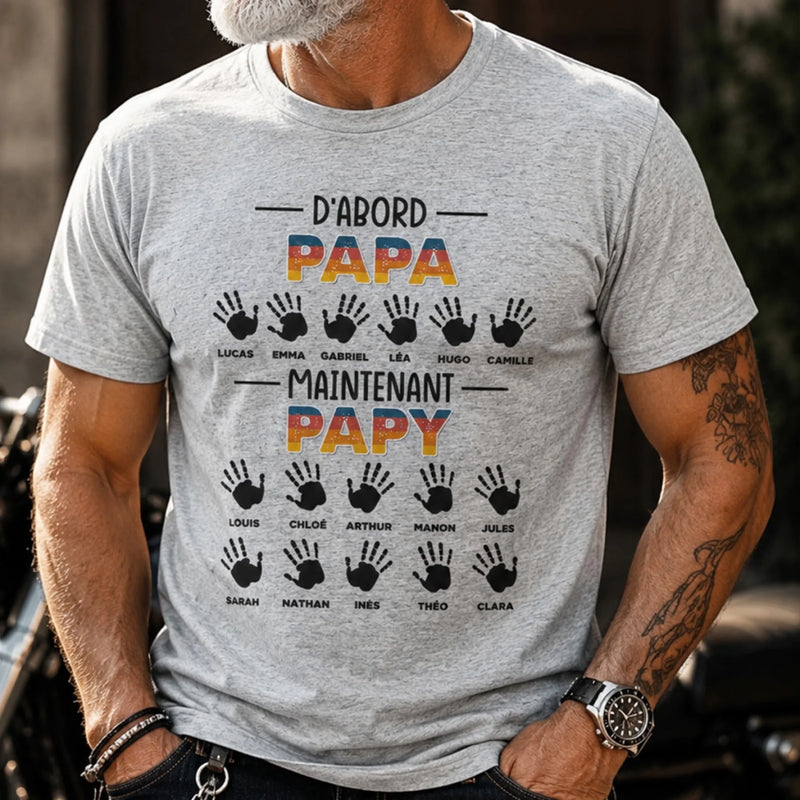 T-shirt Unisexe, T-shirt Premium, Hoodie Personnalisé – Cadeau Pour Papa - Passé Au Rang De Grand-père