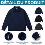 Sweat à Col Zippé Unisexe Personnalisé – Cadeau pour Papa, Papy – Papa Légendaire Depuis