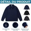 Sweat Unisexe Personnalisé Quart Zip – Cadeau Pour Papa, Papi – Le Meilleur Papa Devient Papi