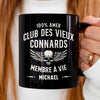 Mug Noir Personnalisé – Cadeau Rigolo pour Homme – Membre à vie