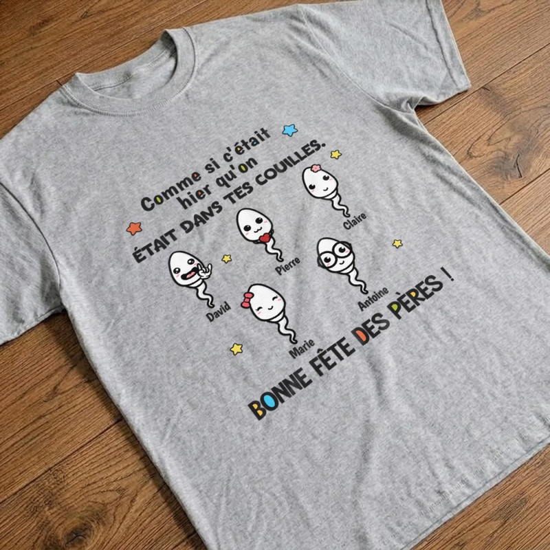 T-shirt Unisexe, T-shirt Premium, Hoodie Personnalisé – Cadeaux Pour La Fête Des Pères, Cadeau Humoristiques pour Papa - Ton Meilleur Chef-D’œuvre