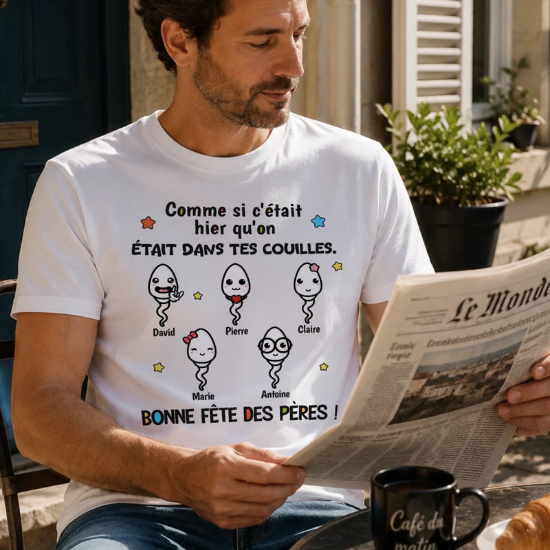 T-shirt Unisexe, T-shirt Premium, Hoodie Personnalisé – Cadeaux Pour La Fête Des Pères, Cadeau Humoristiques pour Papa - Ton Meilleur Chef-D’œuvre