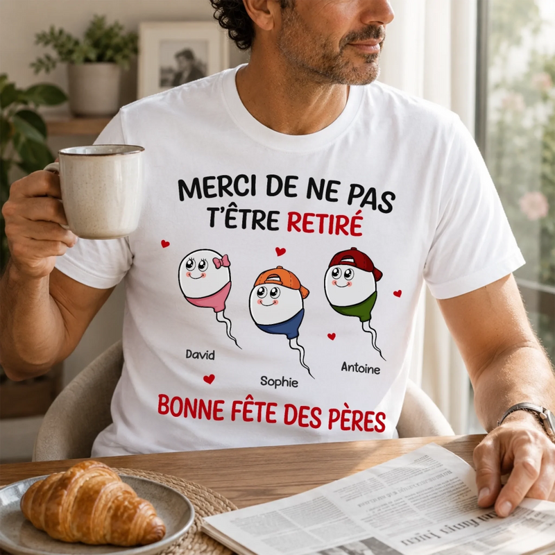 T-shirt Unisexe, T-shirt Premium, Hoodie Personnalisé – Cadeaux Pour La Fête Des Pères, Cadeau Humoristiques pour Papa - Ton Meilleur Coup