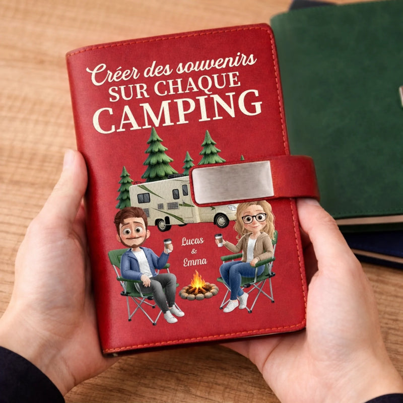 Ensemble de Carnets Personnalisés – Cadeau Pour Amoureux Du Camping Et Couples Aventuriers - La Maison, C'est Là Où L'on Se Gare