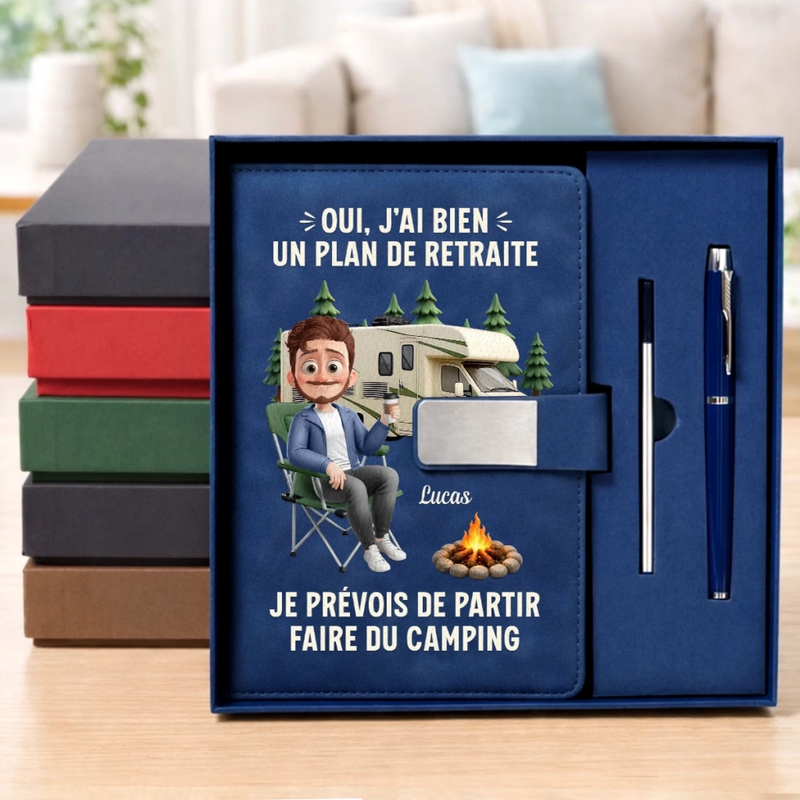 Ensemble de Carnets Personnalisés – Cadeau Pour Amoureux Du Camping, Retraités - Le Camping M’appelle