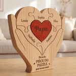 Puzzle En Bois Personnalisé – Cadeau Pour Papa – Tu Es La Pièce Qui Nous Rassemble