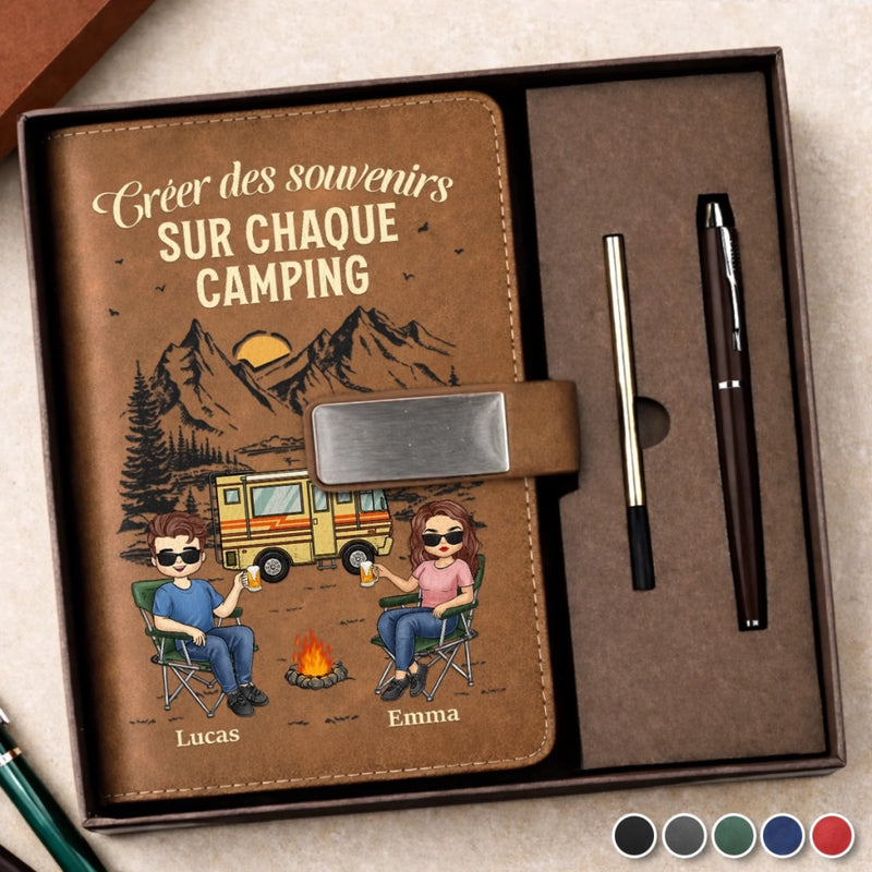 Ensemble de Carnets Personnalisés – Cadeau Pour Amoureux Du Camping Et Couples Aventuriers - Créer Des Souvenirs Sur Chaque Camping