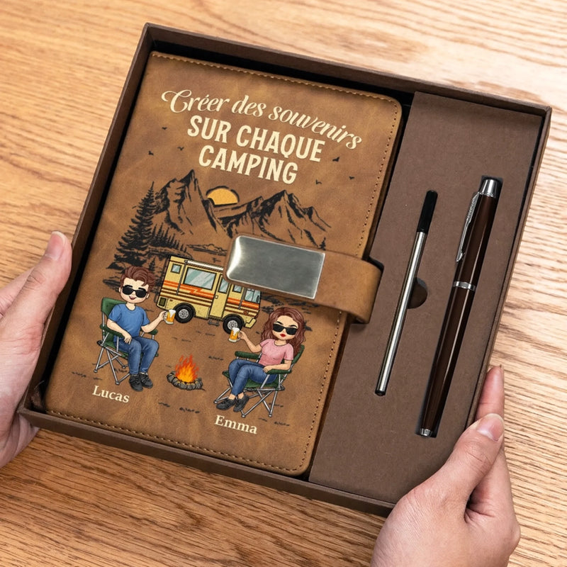 Ensemble de Carnets Personnalisés – Cadeau Pour Amoureux Du Camping Et Couples Aventuriers - Créer Des Souvenirs Sur Chaque Camping