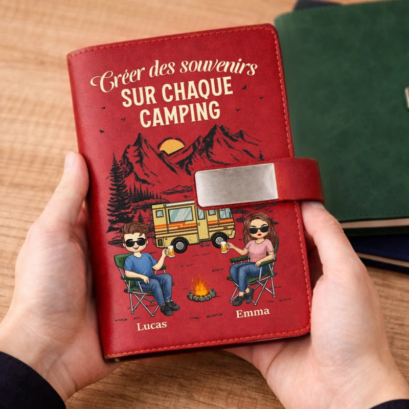 Ensemble de Carnets Personnalisés – Cadeau Pour Amoureux Du Camping Et Couples Aventuriers - Créer Des Souvenirs Sur Chaque Camping