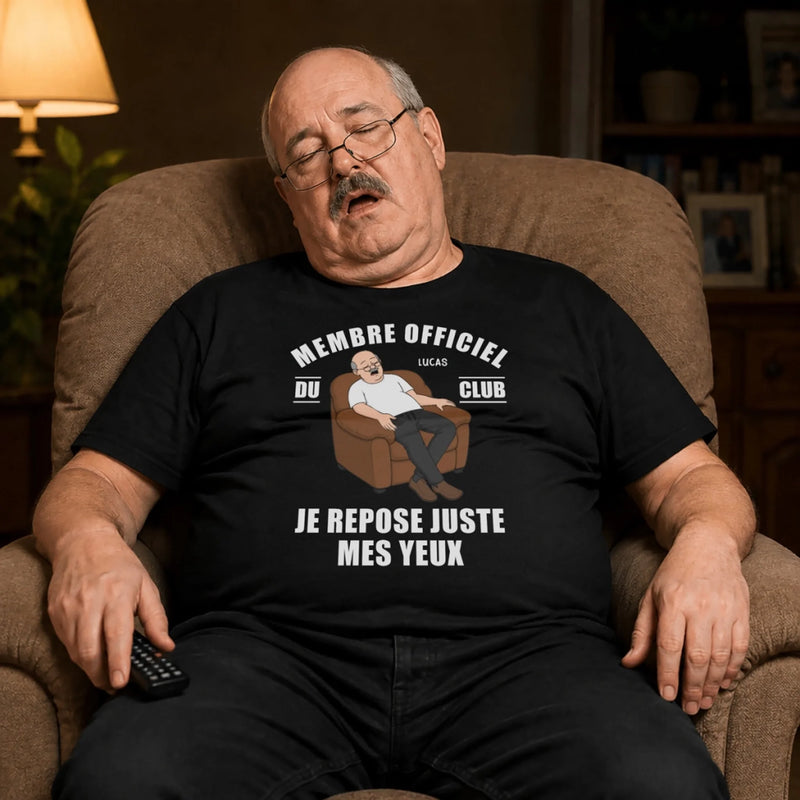 T-shirt unisexe, Hoodie personnalisé – Cadeau rigolo pour Papa, Papy – Je repose juste mes yeux