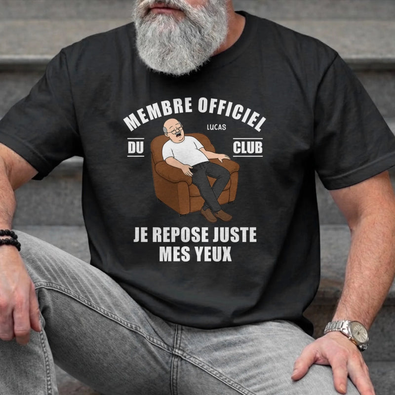 T-shirt unisexe, Hoodie personnalisé – Cadeau rigolo pour Papa, Papy – Je repose juste mes yeux
