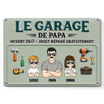 Panneau Métallique Personnalisé – Cadeau Pour Papa, Papy  – Le Roi Des Réparations