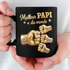 Mug Noir Personnalisé – Cadeau Pour Papa, Papy – Meilleur Papa Du Monde