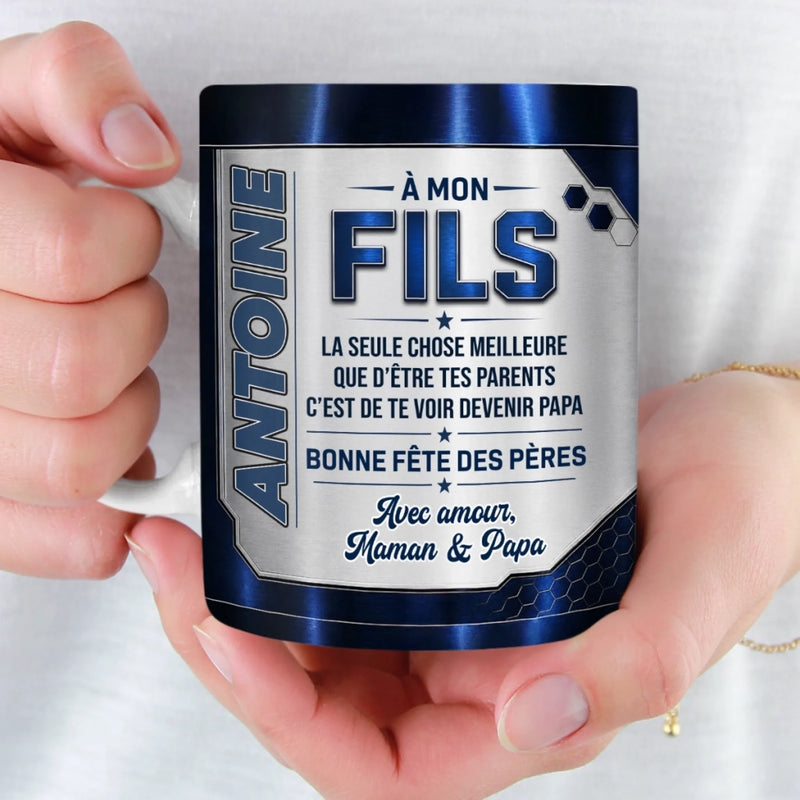 Mug Personnalisé – Cadeau Fête Des Pères Pour Fils – Toujours Fier De Toi