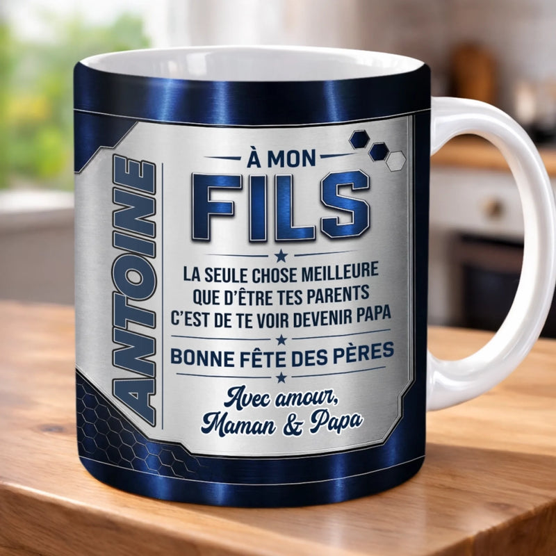 Mug Personnalisé – Cadeau Fête Des Pères Pour Fils – Toujours Fier De Toi
