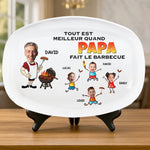 Planche De Grill Personnalisée Avec Photo – Cadeau Humoristiques Pour Papa, Papi – Plateau De Grilles Unique