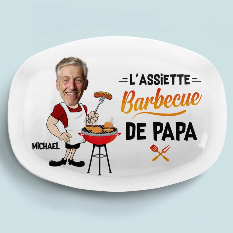 Planche De Grill Personnalisée Avec Photo – Cadeau Humoristiques Pour Papa, Papi – L'équipe barbecue De Papa