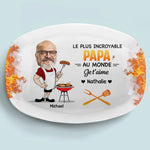 Planche De Grill Personnalisée Avec Photo – Cadeau Humoristiques Pour Papa – La Meilleure Viande Grillée