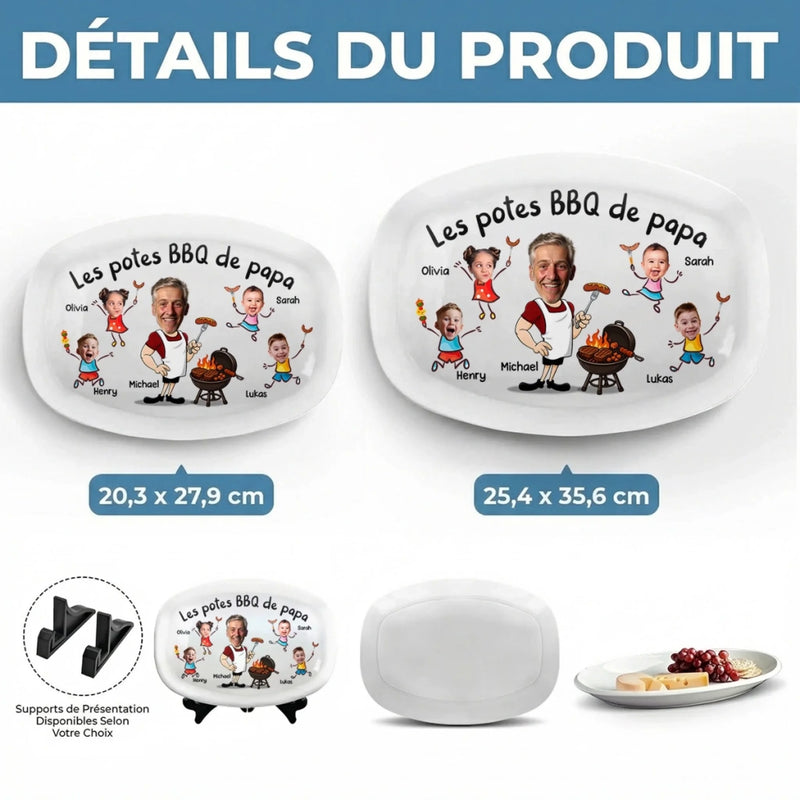 Planche De Grill Personnalisée Avec Photo – Cadeau Pour Papa, Papi – La Planche De Grill De Papa